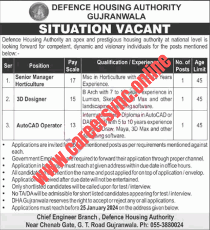 Defence Housing Authority DHA Jobs 2024 Apply Online Now