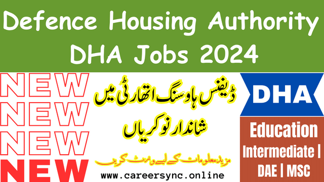 Defence Housing Authority DHA Jobs 2024 Apply Online Now