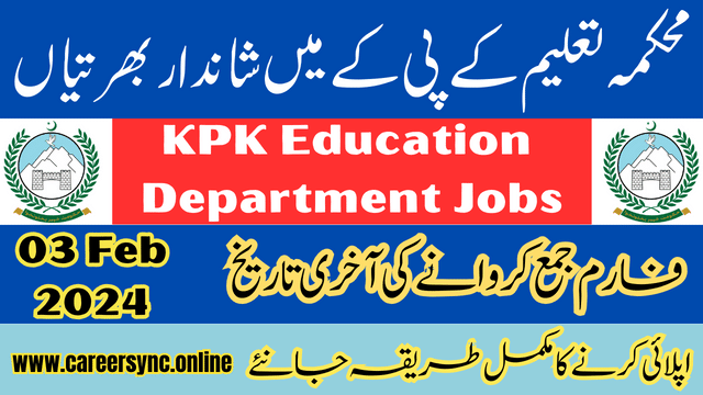 Education Department KPK Jobs in 2024 Apply Online Now