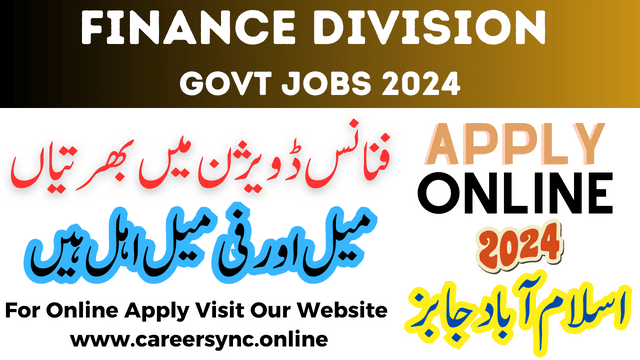 Latest Finance Division Jobs 2024 Online Apply Now