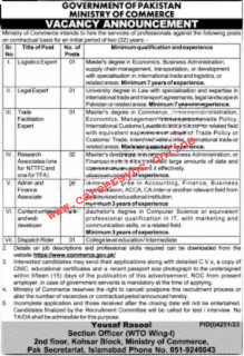 Latest Jobs in Ministry of Commerce 2024 Apply Online Now