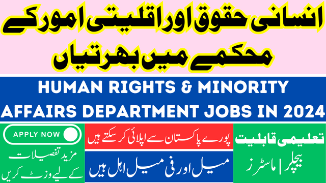 Human Rights and Minority Affairs Department Jobs in 2024 Apply Online Today