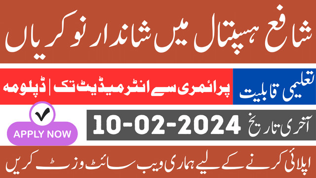 Shafay Hospital Latest Jobs in 2024 Apply Online Now